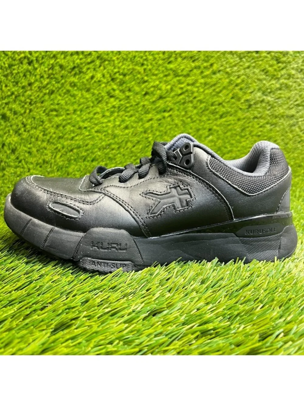 Kuru Kinetic 2.0 Womens Size 5.5 Black Athletic Leather Walking Shoes Sneakers